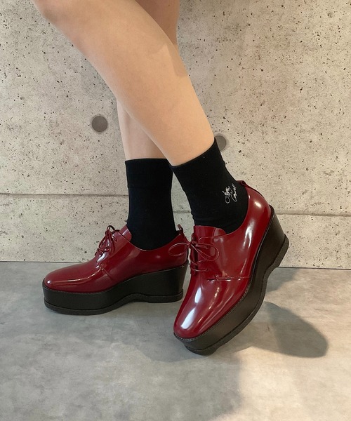 Jeffrey Campbell(ジェフリーキャンベル)の「厚底レースアップシューズ(ドレスシューズ・レディース・ブラック/レッド・35/36/37/38/39)」の18枚目の写真