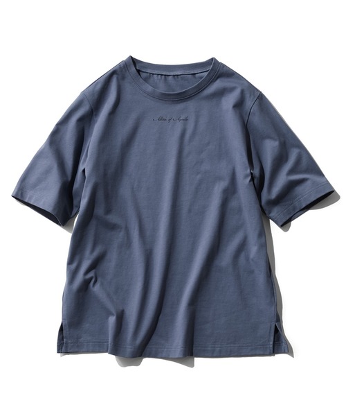 IEDIT(イディット)の「IEDIT 接触冷感機能付きスタメン上品ロゴTシャツ(Tシャツ/カットソー・レディース・オフホワイト/チャコール/ネイビー・M/L/LL/3L/S/4L)」の12枚目の写真