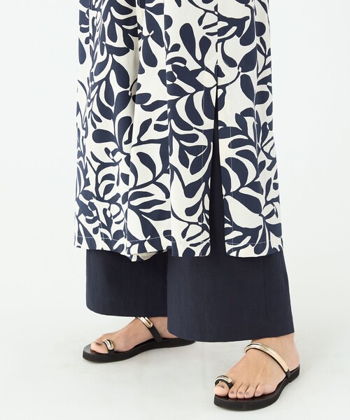 MACPHEE（マカフィー）の「ボタニカルプリント シャツワンピース（シャツワンピース・レディース・ネイビー・36）」の7枚目の写真