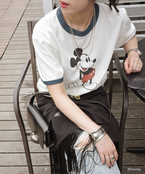 deuxieme classe mickey Tシャツ MUSE de Deuxieme Classe(ミューズ ドゥ ドゥーズィエム クラス