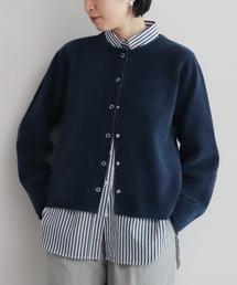 ノンブルアンペール　nombre impair　クルーネックニット　グレー NOMBRE IMPAIR（ノンブルアンペール）の「アンゴラウール 2WAY P