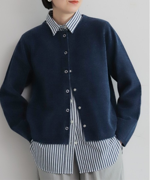 モールダブルニット ショートカーデ（カーディガン/ボレロ）｜NOMBRE