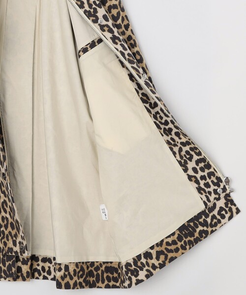 GANNI/ガニー Printed Canvas Midi Jacket / W0391 / レオパード