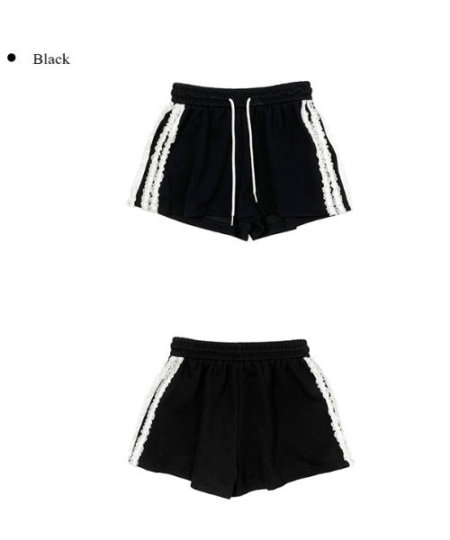 anyonemore（エニワンモア）の「サイドレースラインショートトレーニングパンツ（スウェットパンツ・レディース・ネイビー/グレー/ブラック・MEDIUM/LARGE）」の7枚目の写真