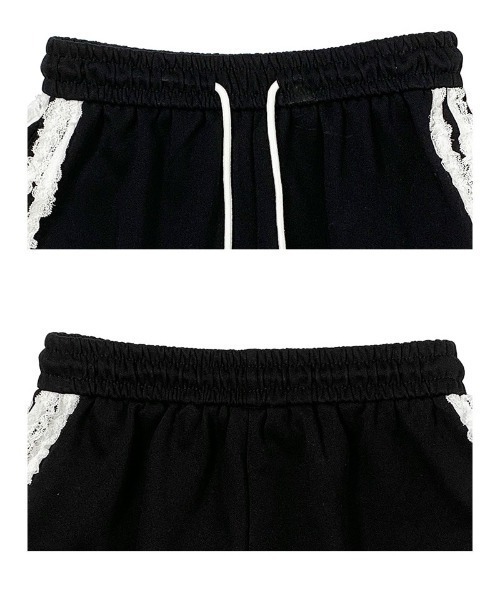 anyonemore（エニワンモア）の「サイドレースラインショートトレーニングパンツ（スウェットパンツ・レディース・ネイビー/グレー/ブラック・MEDIUM/LARGE）」の6枚目の写真