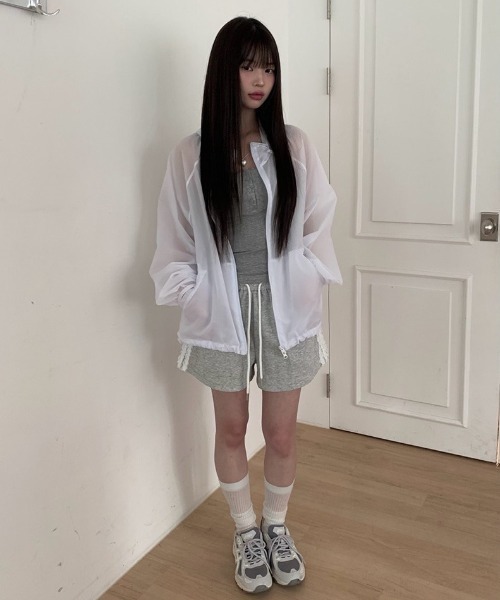 anyonemore（エニワンモア）の「サイドレースラインショートトレーニングパンツ（スウェットパンツ・レディース・ネイビー/グレー/ブラック・MEDIUM/LARGE）」の18枚目の写真