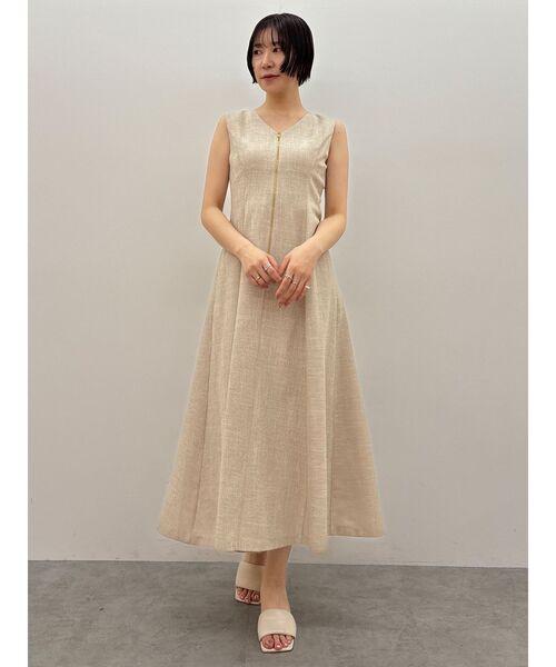 LAGUNAMOON（ラグナムーン）の「フロントZIPミックスカラーワンピース（ワンピース・レディース・ブラウン/ベージュ/ミント/ブラック/ライトブルー・MEDIUM/SMALL）」の4枚目の写真