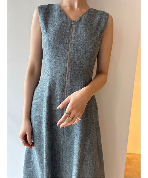 LAGUNAMOON（ラグナムーン）の「フロントZIPミックスカラーワンピース（ワンピース・レディース・ブラウン/ベージュ/ミント/ブラック/ライトブルー・MEDIUM/SMALL）」の5枚目の写真