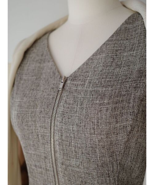 LAGUNAMOON（ラグナムーン）の「フロントZIPミックスカラーワンピース（ワンピース・レディース・ブラウン/ベージュ/ミント/ブラック/ライトブルー・MEDIUM/SMALL）」の16枚目の写真