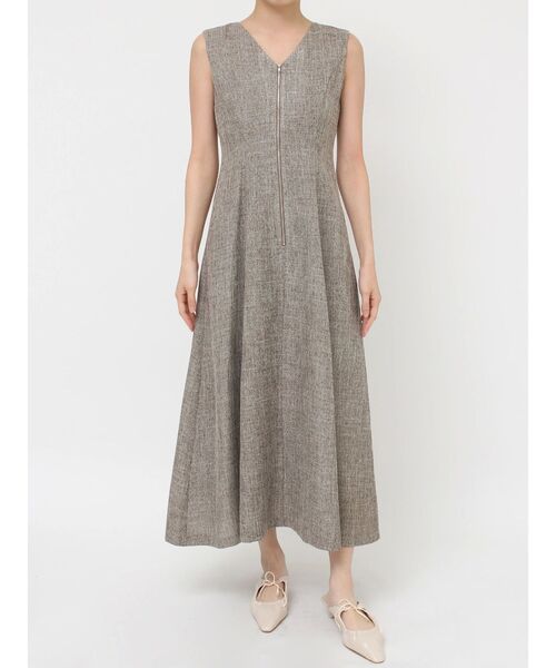 LAGUNAMOON（ラグナムーン）の「フロントZIPミックスカラーワンピース（ワンピース・レディース・ブラウン/ベージュ/ミント/ブラック/ライトブルー・MEDIUM/SMALL）」の6枚目の写真