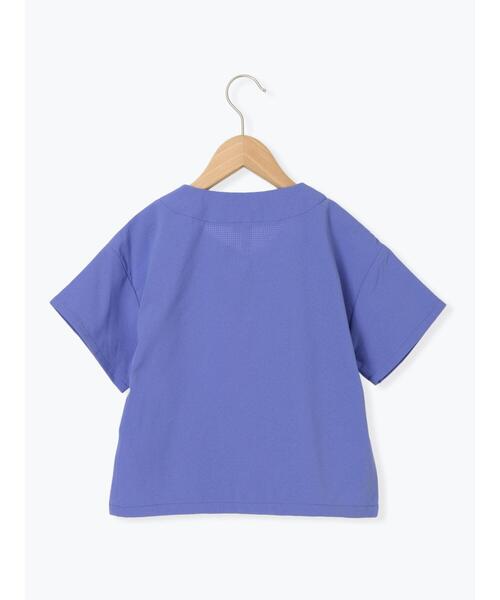 Samansa Mos2 Lagom(サマンサモスモスラーゴム)の「【接触冷感】メッシュ半袖シャツ(シャツ/ブラウス・キッズ・ブラウン/ブルー/キャメル・100/110/120/130/95)」の4枚目の写真