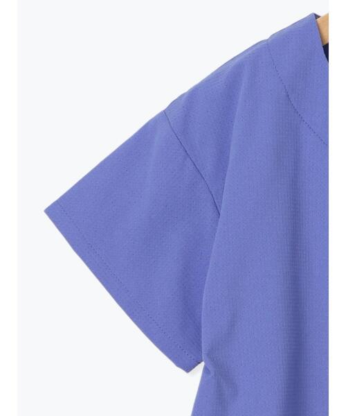 Samansa Mos2 Lagom(サマンサモスモスラーゴム)の「【接触冷感】メッシュ半袖シャツ(シャツ/ブラウス・キッズ・ブラウン/ブルー/キャメル・100/110/120/130/95)」の6枚目の写真