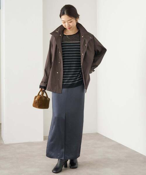 IENA（イエナ）の「《一部カラーWEB限定》ボンディングフーデッドブルゾン（その他アウター・レディース・カーキ/ブラウン/ベージュ・38/36）」の22枚目の写真