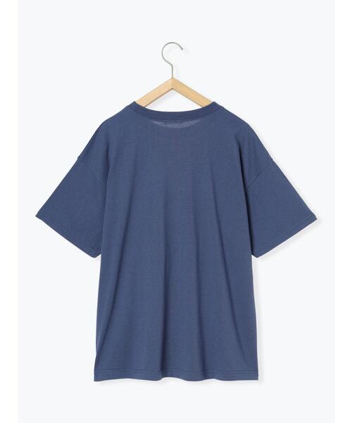 ehka sopo（エヘカソポ）の「フォトプリントオーバーシルエットTシャツ（Tシャツ/カットソー・レディース・チャコールグレー/ブルー/オフホワイト/グリーン・F）」の18枚目の写真