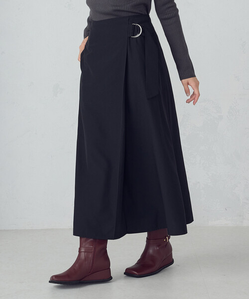 COMME CA ISM（コムサイズム）の「ベルテッド Ａラインスカート（スカート・レディース・カーキ/ブラック/グレイッシュベージュ・MEDIUM/LARGE）」の6枚目の写真