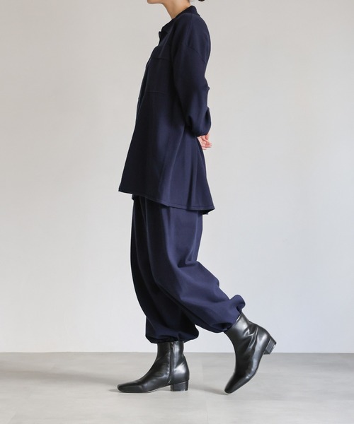 select MOCA Et（セレクトモカエト）の「【Et】Back Shearling Half-Zip Knit（ニット/セーター・レディース・カーキ/アイボリー/ネイビー・FREE）」の13枚目の写真