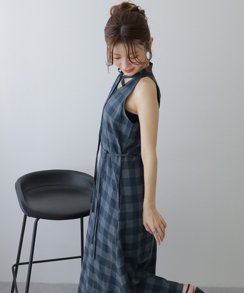 【新品未使用】louren スラブヤーンチェックドレス 新品未使用】louren スラブヤーンチェックドレス - メルカリ