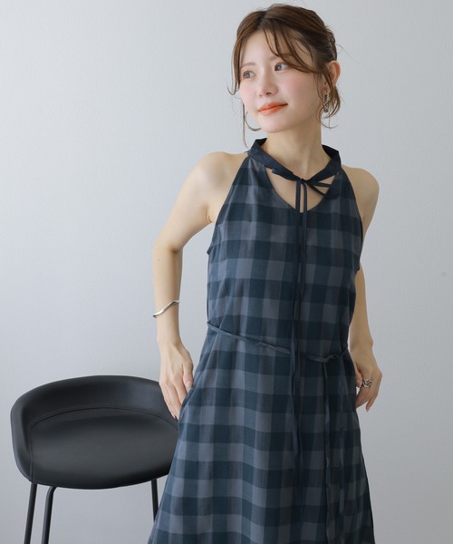 【新品未使用】louren スラブヤーンチェックドレス 新品未使用】louren スラブヤーンチェックドレス - メルカリ