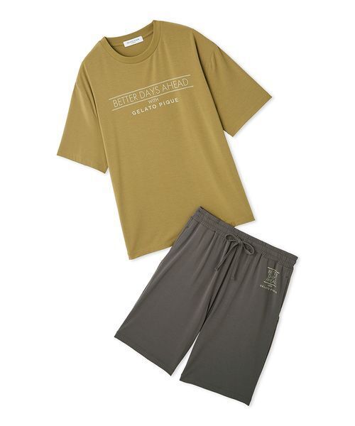専用　ジェラートピケ　クールレーヨンロゴTシャツ＆ロングパンツセット gelato pique - 【HOMME】COOLレーヨンロゴTシャツ&ハーフパンツ