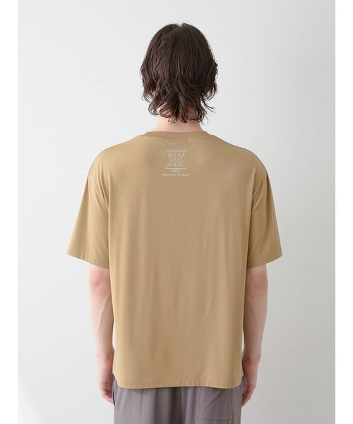 HOMME】クールレーヨンロゴTシャツ＆ハーフパンツセット（ルーム