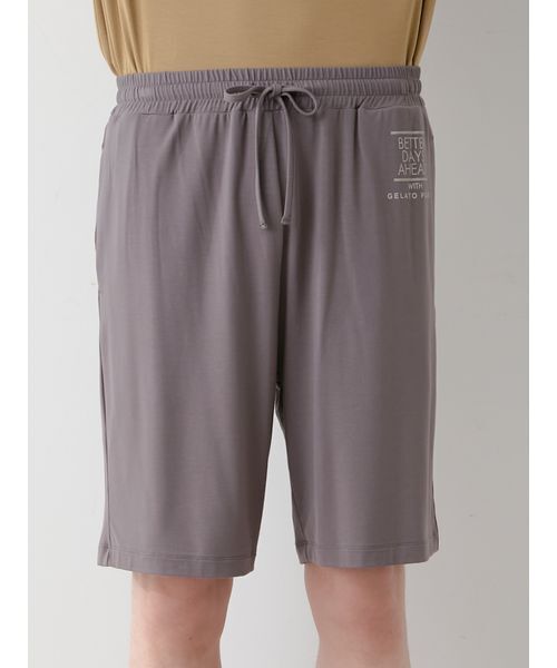 セール】【HOMME】クールレーヨンロゴTシャツ＆ハーフパンツセット