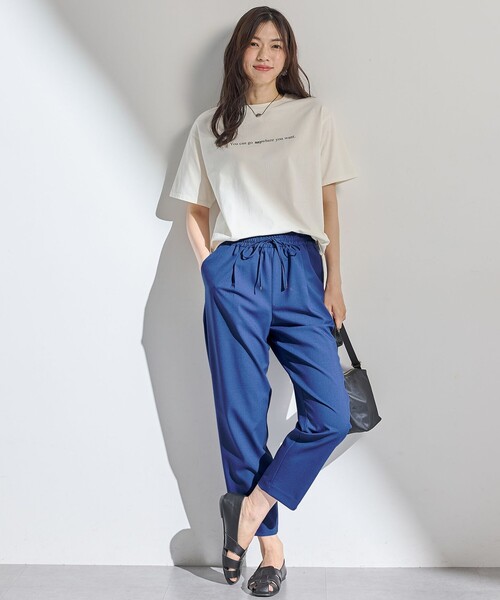 ANY(エニィ)の「オーガビッツロゴテールTシャツ(Tシャツ/カットソー・レディース・ワイン系/アイボリー系/ブラック系・F)」の10枚目の写真