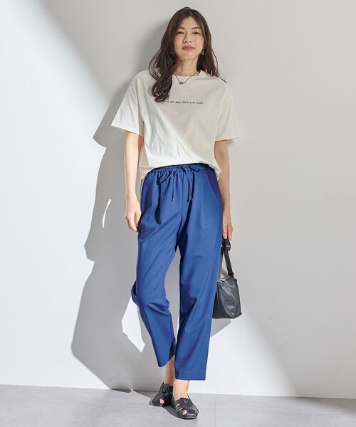 ANY(エニィ)の「オーガビッツロゴテールTシャツ(Tシャツ/カットソー・レディース・ワイン系/アイボリー系/ブラック系・F)」の11枚目の写真