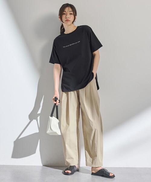 ANY(エニィ)の「オーガビッツロゴテールTシャツ(Tシャツ/カットソー・レディース・ワイン系/アイボリー系/ブラック系・F)」の14枚目の写真