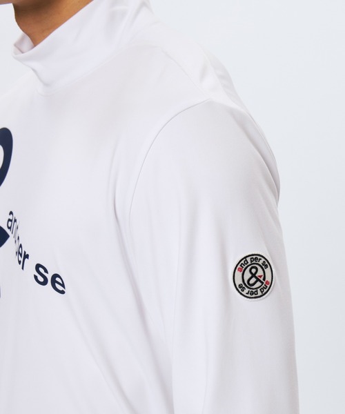 and per se(アンパスィ)の「マシュマロジャージー長袖モックネックシャツ(メンズ)(Tシャツ/カットソー・メンズ・ネイビー/ピンク/ホワイト・LL/L/M)」の9枚目の写真