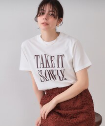 OPAQUE.CLIP | ロゴプリントTシャツ【洗濯機洗い可】(Tシャツ/カットソー)