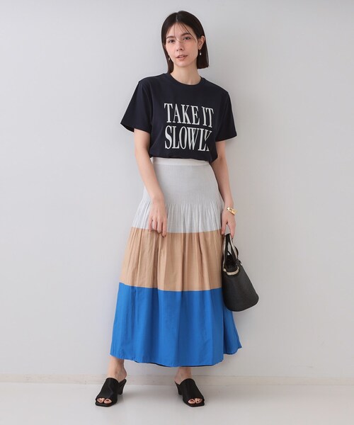 OPAQUE.CLIP(オペークドットクリップ)の「ロゴプリントTシャツ【洗濯機洗い可】(Tシャツ/カットソー・レディース・ホワイト/ダークグレー/ネイビー・00)」の13枚目の写真