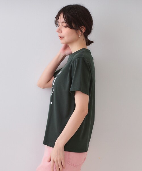OPAQUE.CLIP(オペークドットクリップ)の「ロゴプリントTシャツ【洗濯機洗い可】(Tシャツ/カットソー・レディース・ホワイト/ダークグレー/ネイビー・00)」の17枚目の写真