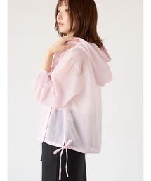 Te chichi TERRASSE（テチチテラス）の「シアーストライプシャツフーディ（シャツ/ブラウス）」