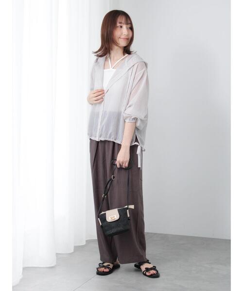 Te chichi TERRASSE（テチチテラス）の「シアーストライプシャツフーディ（シャツ/ブラウス・レディース・ブルー/グレー/ピンク・F）」の12枚目の写真