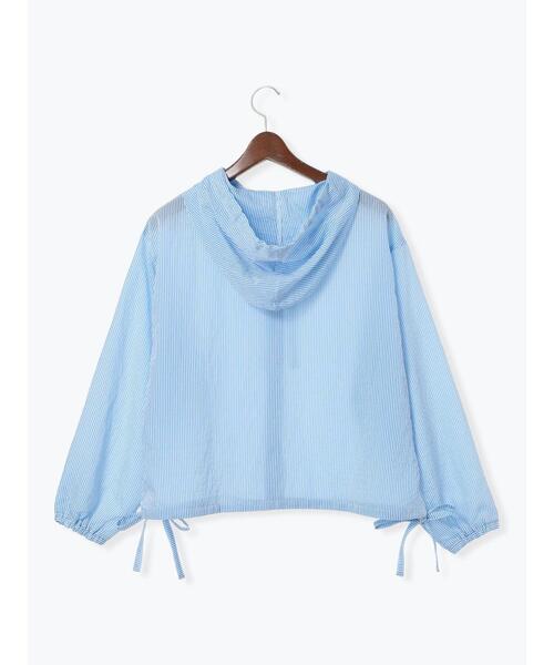 Te chichi TERRASSE（テチチテラス）の「シアーストライプシャツフーディ（シャツ/ブラウス・レディース・ブルー/グレー/ピンク・F）」の18枚目の写真