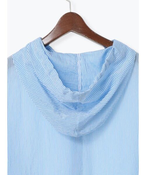 Te chichi TERRASSE（テチチテラス）の「シアーストライプシャツフーディ（シャツ/ブラウス・レディース・ブルー/グレー/ピンク・F）」の22枚目の写真