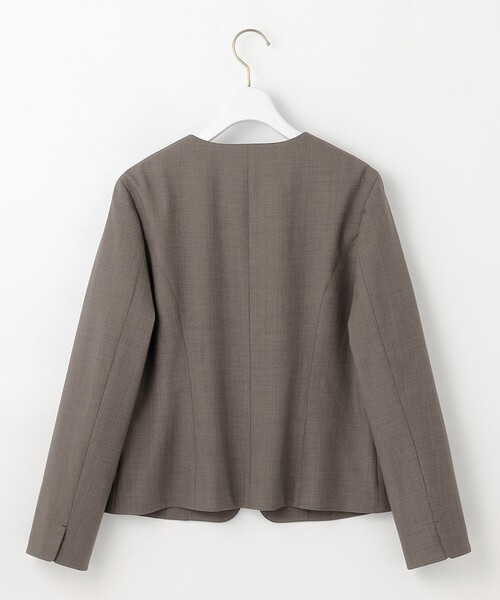 ANY SIS（エニィスィス）の「ウーステッドエステル クルーネック ジャケット（ノーカラージャケット・レディース・ネイビー系/グレー系・X-SMALL）」の7枚目の写真