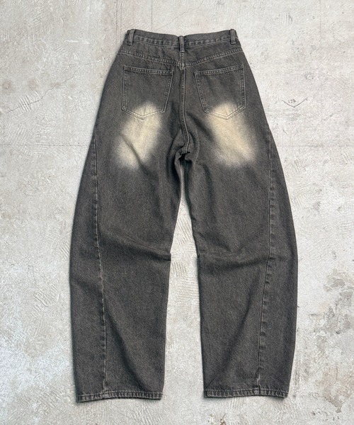 【新品・未使用】MAISONMAVERICKPRESENTS レースワイドデニム 7A2 サイド切り替えバレルレッグデニム ワイド（デニムパンツ