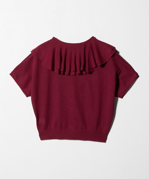 セール】【WEB限定】フリルカラー ニットプルオーバー -ウォッシャブル