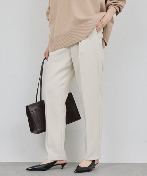 GALLARDAGALANTE(ガリャルダガランテ)の「【シワになりにくい】ジャージーテーパードパンツ(その他パンツ・レディース・アイボリー/グレイッシュベージュ/ブラック・0/1/2)」の2枚目の写真