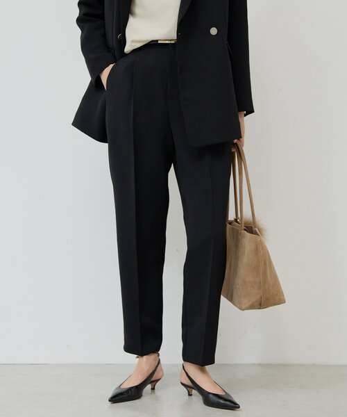 GALLARDAGALANTE(ガリャルダガランテ)の「【シワになりにくい】ジャージーテーパードパンツ(その他パンツ・レディース・アイボリー/グレイッシュベージュ/ブラック・0/1/2)」の3枚目の写真