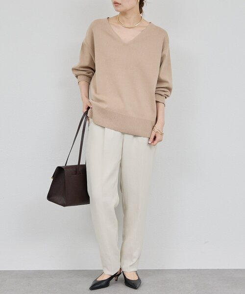 GALLARDAGALANTE(ガリャルダガランテ)の「【シワになりにくい】ジャージーテーパードパンツ(その他パンツ・レディース・アイボリー/グレイッシュベージュ/ブラック・0/1/2)」の16枚目の写真