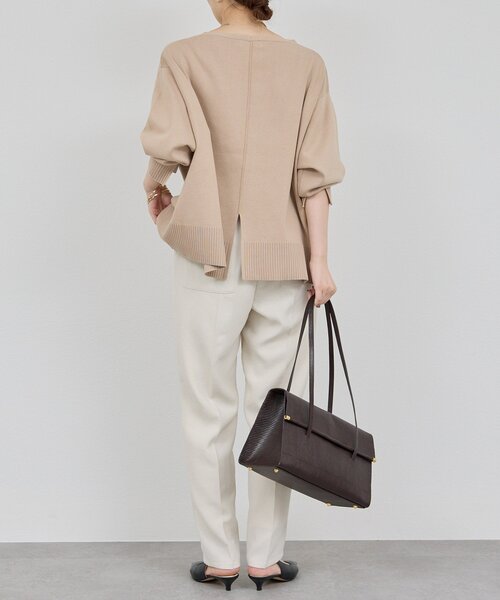 GALLARDAGALANTE(ガリャルダガランテ)の「【シワになりにくい】ジャージーテーパードパンツ(その他パンツ・レディース・アイボリー/グレイッシュベージュ/ブラック・0/1/2)」の18枚目の写真