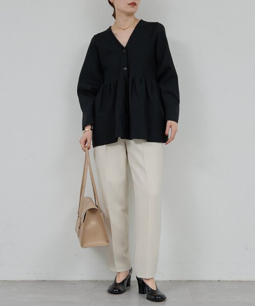 GALLARDAGALANTE(ガリャルダガランテ)の「【シワになりにくい】ジャージーテーパードパンツ(その他パンツ・レディース・アイボリー/グレイッシュベージュ/ブラック・0/1/2)」の22枚目の写真