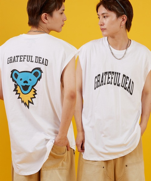Grateful Dead（グレイトフルデッド）の「【GRATEFUL DEAD】オーバーサイズ プリント ノースリーブTシャツ（タンクトップ・メンズ・ホワイト/ブラック系/ホワイト系・MEDIUM/LARGE/X-LARGE）」の2枚目の写真