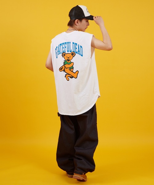 Grateful Dead（グレイトフルデッド）の「【GRATEFUL DEAD】オーバーサイズ プリント ノースリーブTシャツ（タンクトップ・メンズ・ホワイト/ブラック系/ホワイト系・MEDIUM/LARGE/X-LARGE）」の15枚目の写真