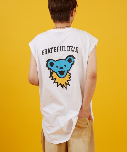Grateful Dead（グレイトフルデッド）の「【GRATEFUL DEAD】オーバーサイズ プリント ノースリーブTシャツ（タンクトップ・メンズ・ホワイト/ブラック系/ホワイト系・MEDIUM/LARGE/X-LARGE）」の16枚目の写真