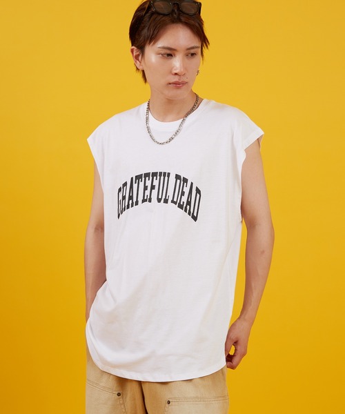 Grateful Dead（グレイトフルデッド）の「【GRATEFUL DEAD】オーバーサイズ プリント ノースリーブTシャツ（タンクトップ・メンズ・ホワイト/ブラック系/ホワイト系・MEDIUM/LARGE/X-LARGE）」の17枚目の写真