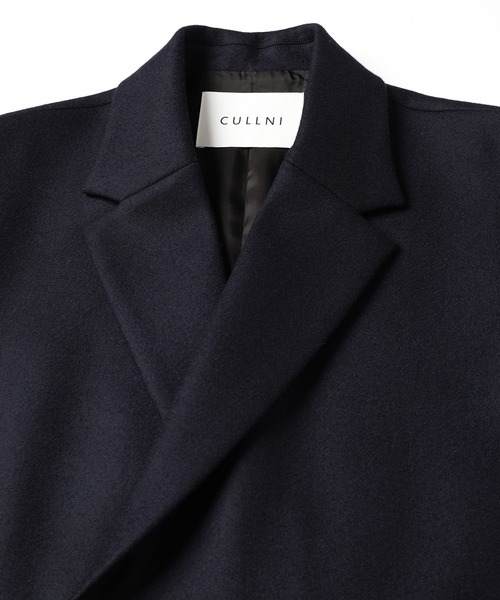 CULLNI（クルニ）の「Wool Melton Tie Locken Long Chester Coat（チェスターコート・メンズ・ネイビー/ブラック・2/1/0）」の7枚目の写真