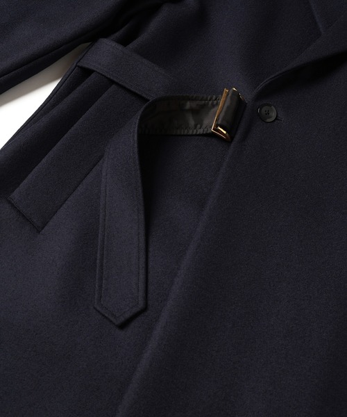 CULLNI（クルニ）の「Wool Melton Tie Locken Long Chester Coat（チェスターコート・メンズ・ネイビー/ブラック・2/1/0）」の8枚目の写真